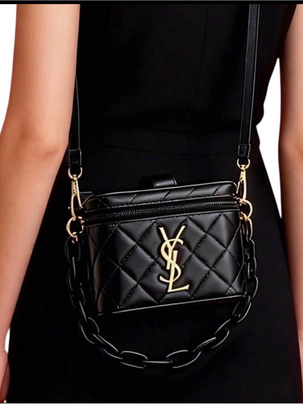 Yves Saint Laurent Beauty VIP Gift Bag Crossbody bag handbag Black New In Box - Picture 12 of 12